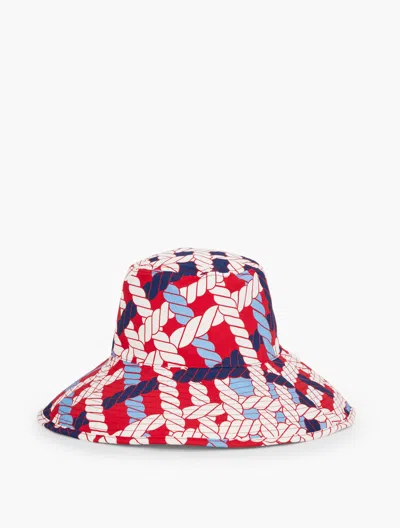 TALBOTS NAUTICAL VIBES WIDE BRIM HAT - RED PEPPER - 001 TALBOTS