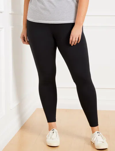 TALBOTS PLUS PETITE - OUT & ABOUT ESSENTIAL LEGGINGS - BLACK - 1X TALBOTS