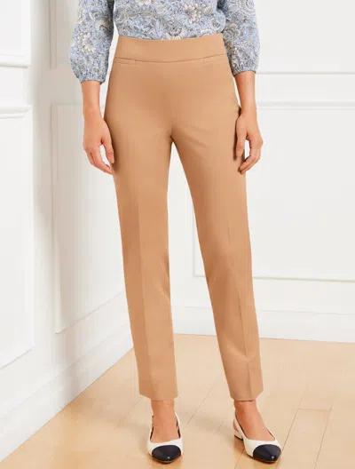 TALBOTS PETITE - TALBOTS CHATHAM SLIM ANKLE PANTS - TOASTED COCONUT - 12