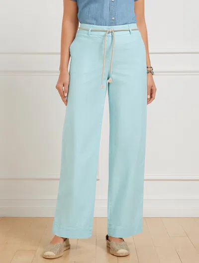 TALBOTS PETITE - WIDE ANKLE PANTS - BLUE ICE - 14 TALBOTS