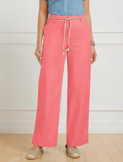 TALBOTS PETITE - WIDE ANKLE PANTS - PINK ROSETTE - 16 TALBOTS