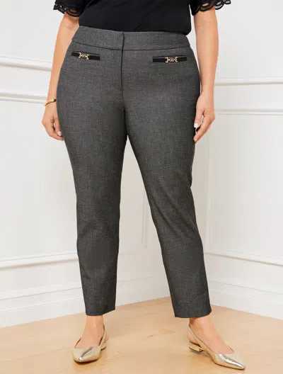 TALBOTS PLUS PETITE - PLUS EXCLUSIVE TALBOTS CHATHAM SLIM ANKLE PANTS - SHARKSKIN - BLACK - 22