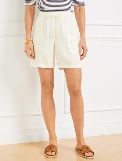 TALBOTS PLUS PETITE - FLOWY PULL-ON SHORTS - IVORY - 3X TALBOTS