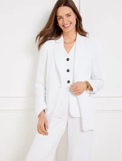 TALBOTS PLUS PETITE - POLISHED CREPE BLAZER - WHITE - 20 TALBOTS