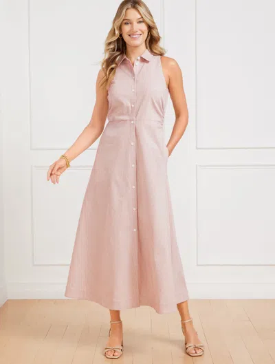 TALBOTS PLUS PETITE - SEERSUCKER SHIRTDRESS - SANGRIA - 14 TALBOTS