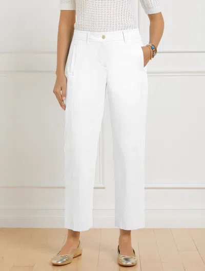 TALBOTS PLUS PETITE - STRAIGHT CROP PANTS - WHITE - 16 TALBOTS