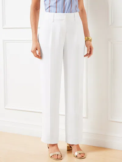 TALBOTS PLUS PETITE - STRAIGHT LEG POLISHED CREPE PANTS - WHITE - 20 TALBOTS