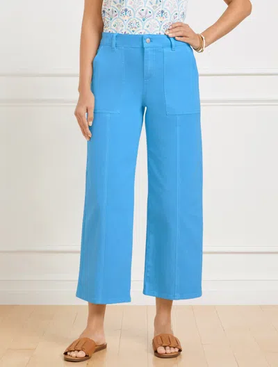 TALBOTS PLUS PETITE - WIDE CROP JEANS - LAKESIDE BLUE - 18 TALBOTS