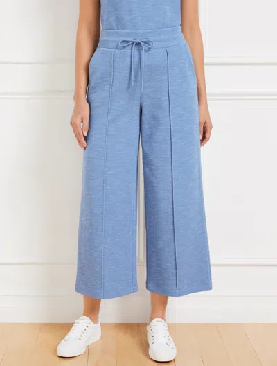 TALBOTS PLUS PETITE - AIRKNIT STRETCH WIDE CROP PANTS - DARK MARINE - 2X TALBOTS