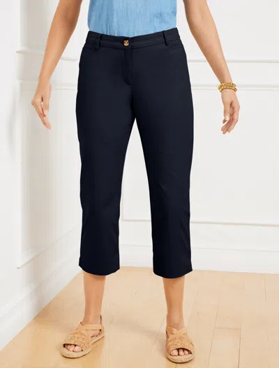 TALBOTS PLUS SIZE - PERFECT SKIMMERS PANTS - CURVY FIT - BLUE - 14 TALBOTS