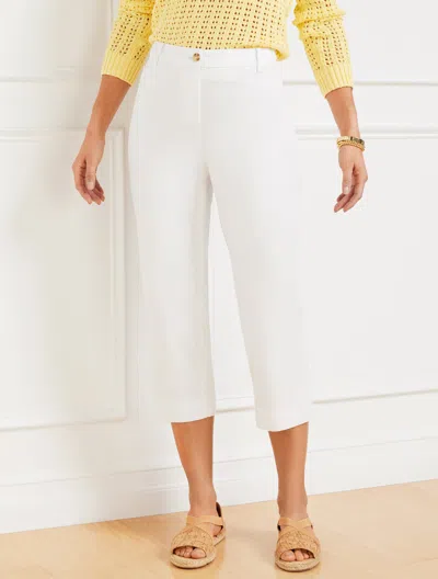 TALBOTS PLUS SIZE - PERFECT SKIMMERS PANTS - CURVY FIT - WHITE - 14 TALBOTS