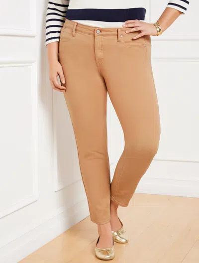 TALBOTS PLUS SIZE - SLIM ANKLE JEANS - PIGMENT DYE - TOASTED COCONUT - 24 TALBOTS