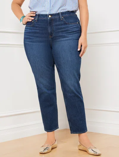 TALBOTS PLUS SIZE - SLIM STRAIGHT ANKLE JEANS - BETTINA WASH - 22 TALBOTS