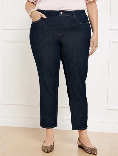TALBOTS PLUS SIZE - SLIM STRAIGHT ANKLE JEANS - REGINA WASH - 18 TALBOTS