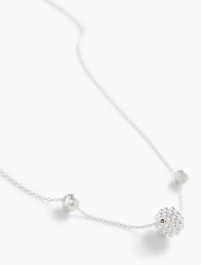 TALBOTS STERLING SILVER BALL CLUSTER PENDANT NECKLACE - 001 TALBOTS