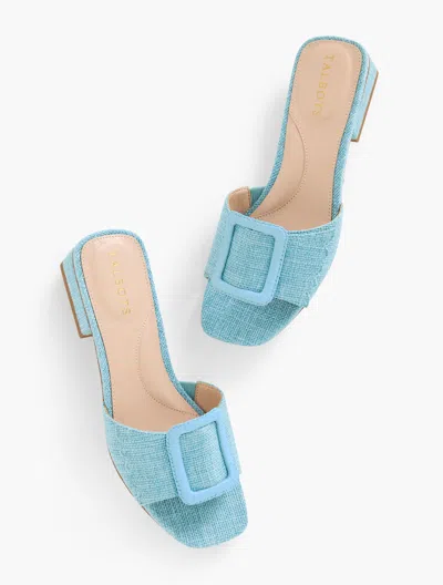 TALBOTS VIV BUCKLE SLIDES - BLUEBELL - 10M TALBOTS