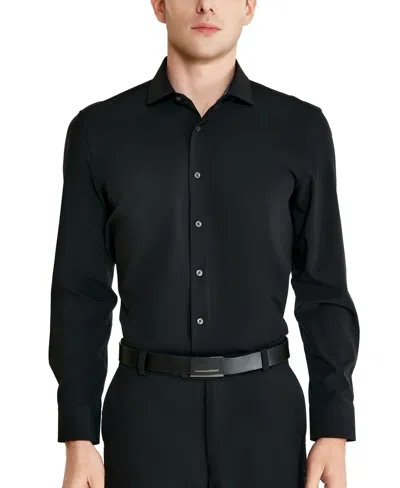 TALLIA MEN'S SLIM-FIT SOLID POPLIN DRESS SHIRT