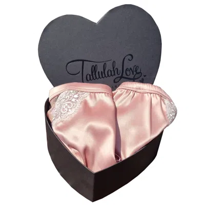TALLULAH LOVE WOMEN'S HIDDEN PEARL DUO GIFT SET - BLUSH PINK THONG & BRIEF