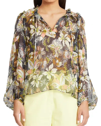 TANYA TAYLOR TANYA TAYLOR AUBRIELLE LINEN & SILK-BLEND TOP