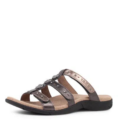 TAOS TAOS FESTIVE METALLIC MULTI LEATHER SLIDES WOMENS SHOES CASUAL