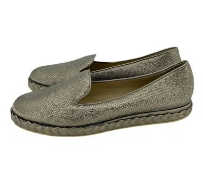 TAPEET VICINI WOMEN'S LEATHER FLATS IN GOLD