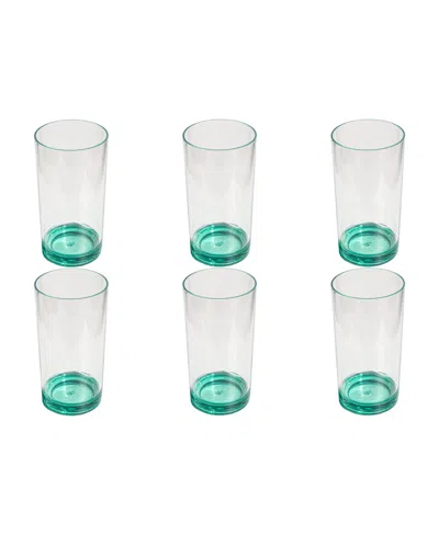 TARHONG COLOR BASE JUMBO GLASSES, SET OF 6