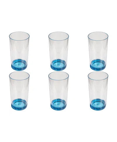 TARHONG FINE RIBBED DOUBLE OLD FASHIONED GLASSES, SET OF 6