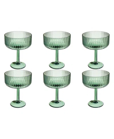 TARHONG MESA COUPE GLASSES, SET OF 6