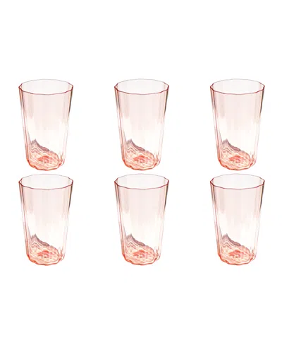 TARHONG VINES ETCH DOUBLE OLD FASHIONED GLASSES, SET OF 6