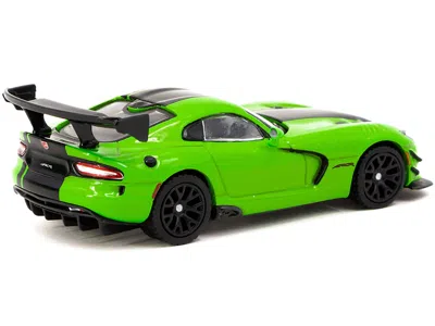 TARMAC WORKS DODGE VIPER ACR EXTREME GREEN METALLIC WITH BLACK STRIPES "GLOBAL64" SERIES 1/64 DIECAST MODEL BY TA