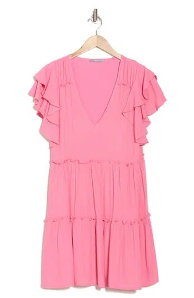 TART TART ELI FLUTTER SLEEVE TIERED DRESS