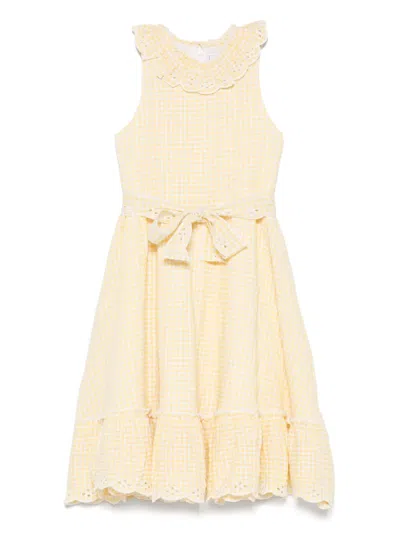 TARTINE ET CHOCOLAT GINGHAM-CHECK DRESS