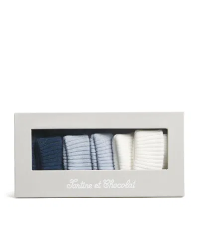 TARTINE ET CHOCOLAT SET OF 3 COTTON-BLEND KNITTED SOCKS
