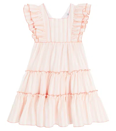 TARTINE ET CHOCOLAT STRIPED RUFFLED DRESS