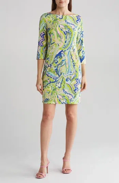 TASH AND SOPHIE TASH AND SOPHIE PAISLEY SHEATH DRESS