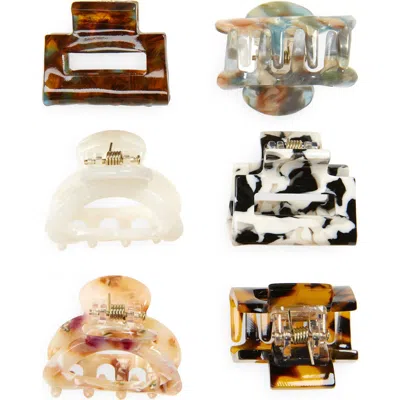 TASHA TASHA ASSORTED 6-PACK JAW HAIR CLIPS