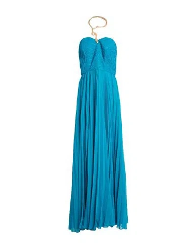 TASSOS MITROPOULOS TASSOS MITROPOULOS WOMAN MAXI DRESS DEEP TEAL SIZE L POLYESTER