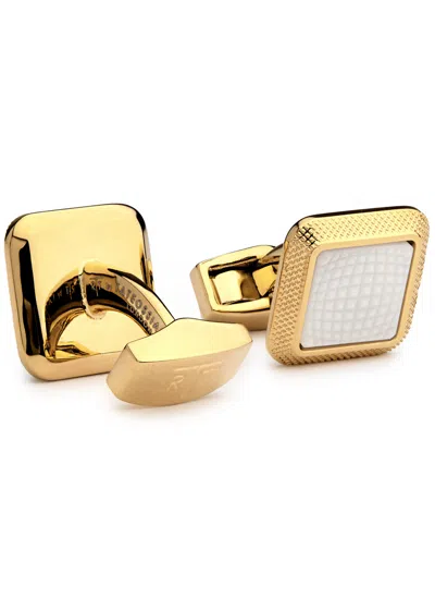 TATEOSSIAN TATEOSSIAN SPAZIO 18KT GOLD-PLATED CUFFLINKS