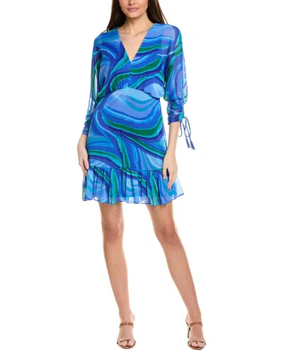 TAYLOR TAYLOR DOLMAN SLEEVE CHIFFON MINI DRESS