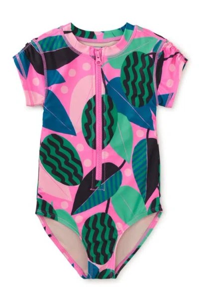 TEA COLLECTION TEA COLLECTION RASH GUARD ONE-PIECE SWIMSUIT