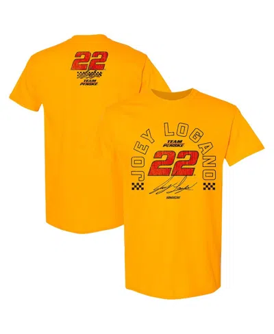 TEAM PENSKE MEN'S GOLD JOEY LOGANO LIFESTYLE T-SHIRT