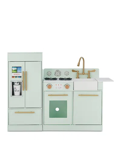 TEAMSON LITTLE CHEF CHARLOTTE MODERN MINT GOLD PLAY KITCHEN - AGES 3+