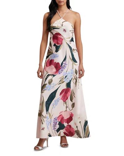 TED BAKER ALMARIA HALTER NECK FLORAL MAXI DRESS