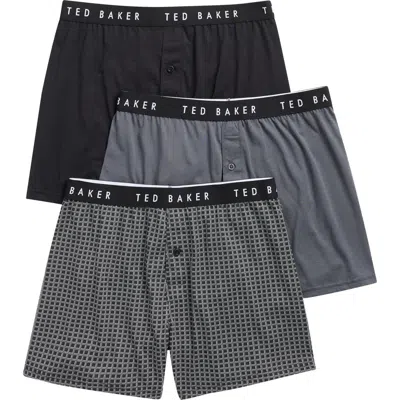 TED BAKER TED BAKER ASSORTED 3-PACK KNIT BOXERS