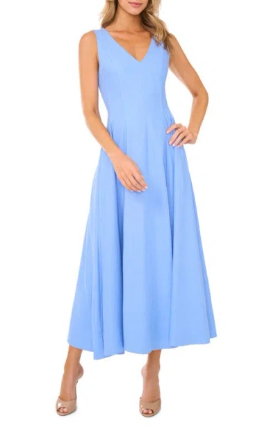 TED BAKER TED BAKER PLEATED WAIST SLEEVELESS LINEN BLEND MAXI DRESS