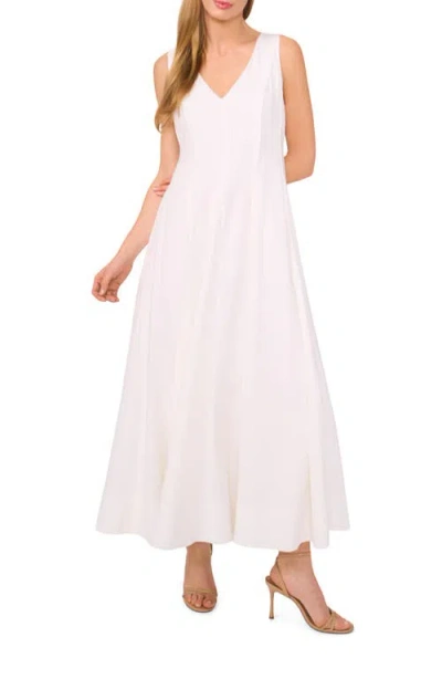TED BAKER TED BAKER PLEATED WAIST SLEEVELESS LINEN BLEND MAXI DRESS