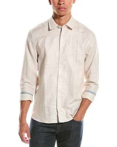 TED BAKER TED BAKER REGULAR FIT LINEN-BLEND SHIRT