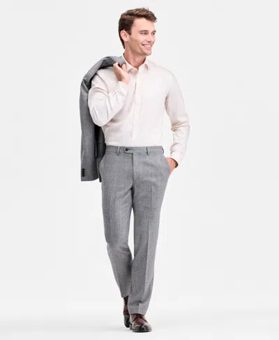 TED BY TED BAKER TED BY TED BAKER MEN'S MODERN-FIT STRETCH BLACK & WHITE WOOL-BLEND SUIT SEPARATE PANTS