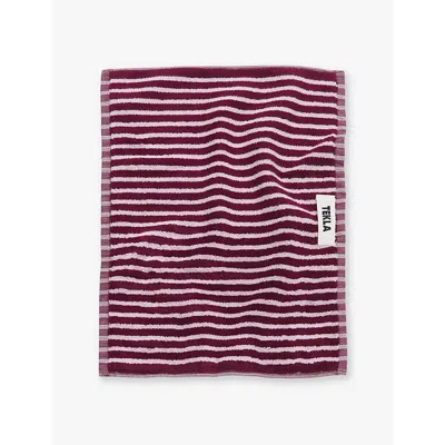 TEKLA STRIPED COTTON BATH TOWEL 70CM X 140CM
