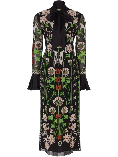 TEMPERLEY LONDON CASA TIE MIDI DRESS